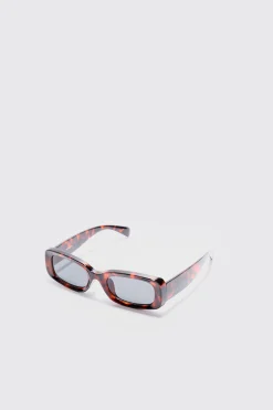 Chunky Tortoise Shell Sunglasses In Brown | BoohooMAN UK