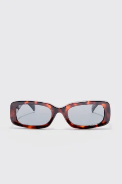 Chunky Tortoise Shell Sunglasses In Brown | BoohooMAN UK
