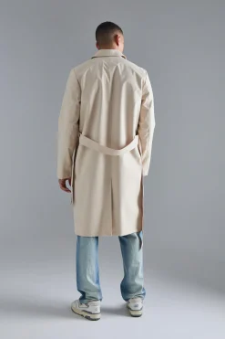 Classic Belted Trench Coat | BoohooMAN UK