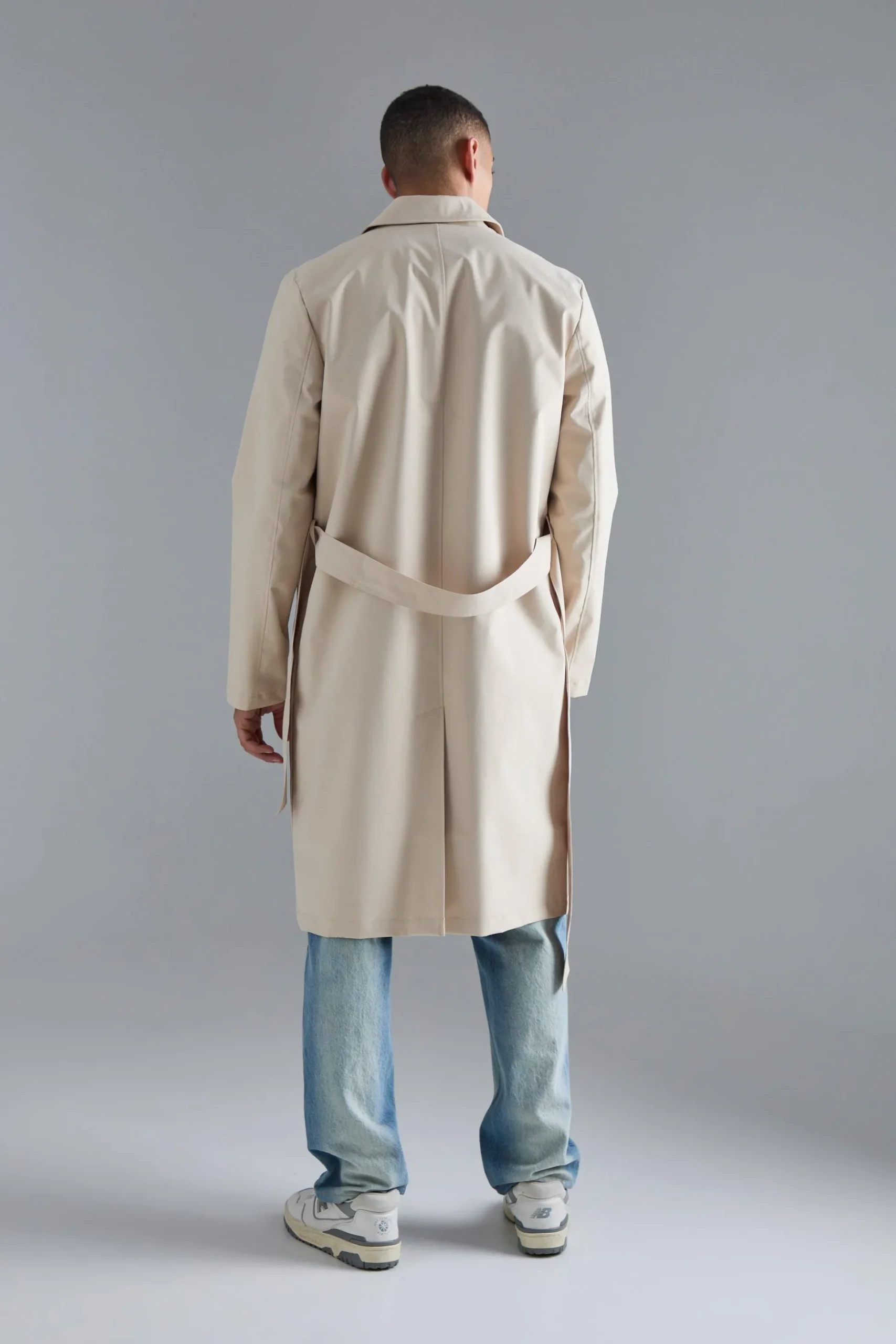 Classic Belted Trench Coat | BoohooMAN UK