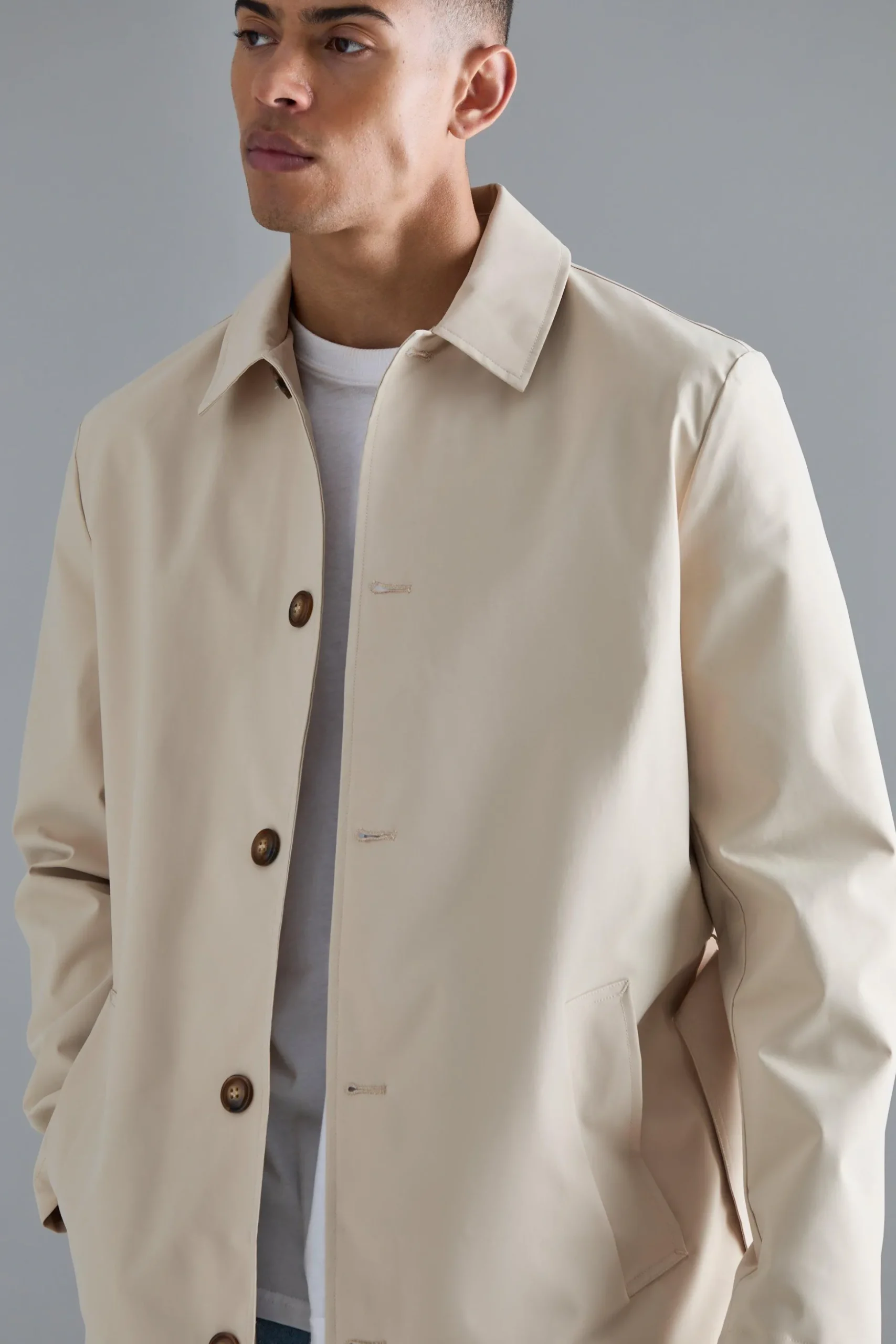 Classic Belted Trench Coat | BoohooMAN UK