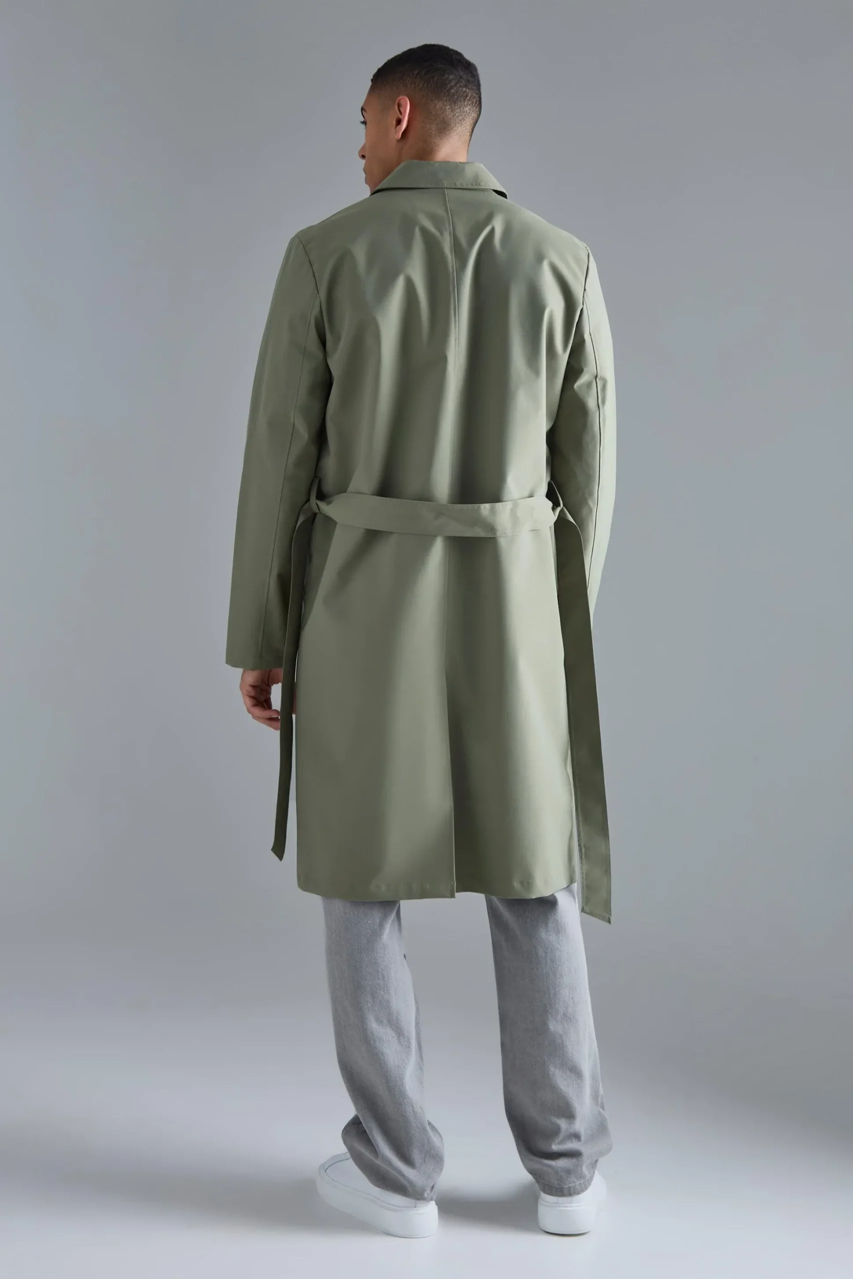 Classic Belted Trench Coat | BoohooMAN UK