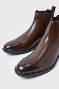 Classic Faux Leather Chelsea Boots | BoohooMAN UK
