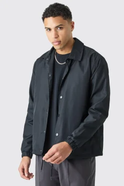 Collared Coach Jacket | BoohooMAN UK