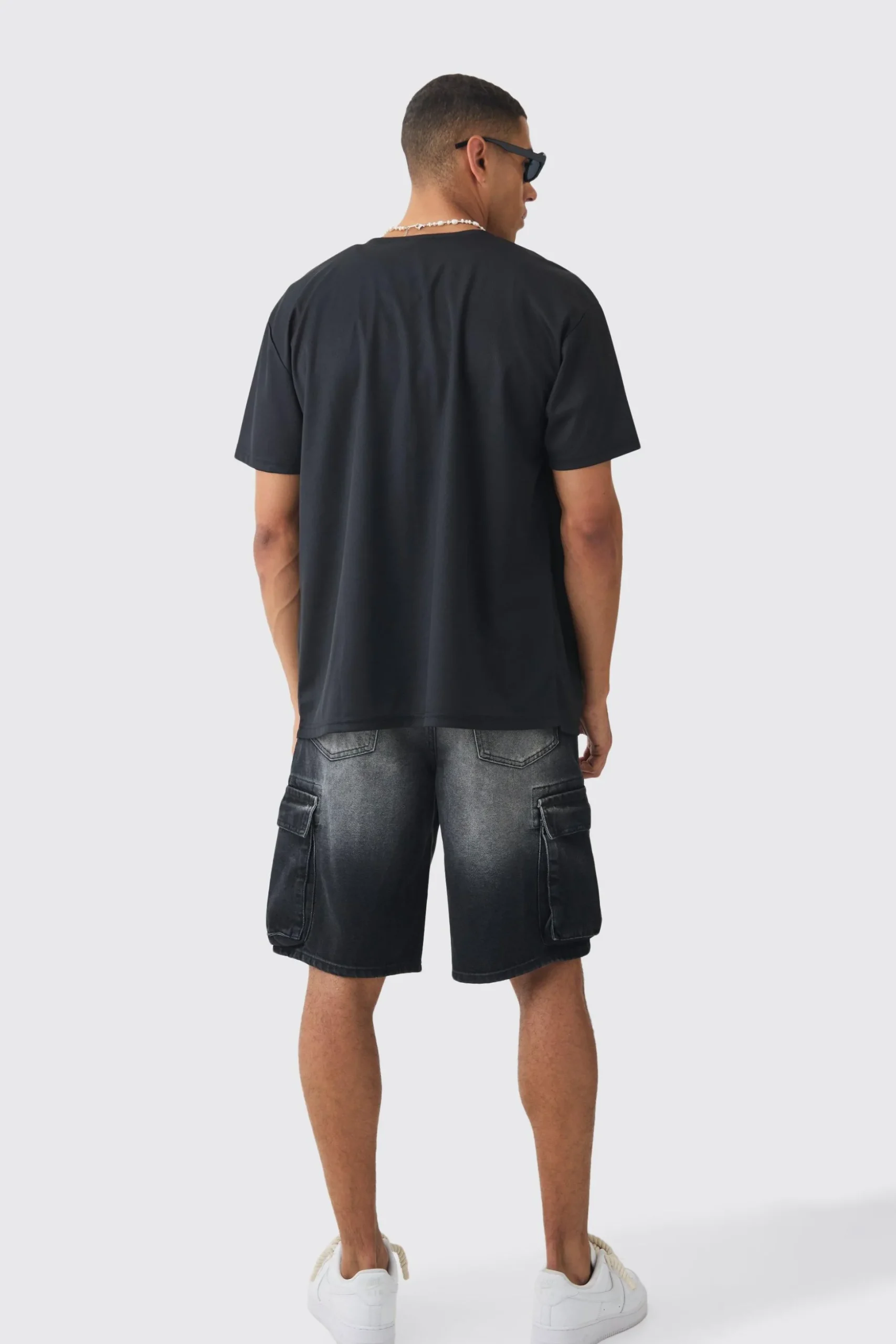 Collarless Mesh Twenty Shirt | BoohooMAN UK