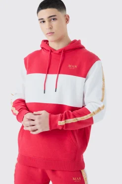Colour Block Man Tape Short Tracksuit | BoohooMAN UK