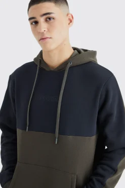 Colour Block Official Hoodie | BoohooMAN UK
