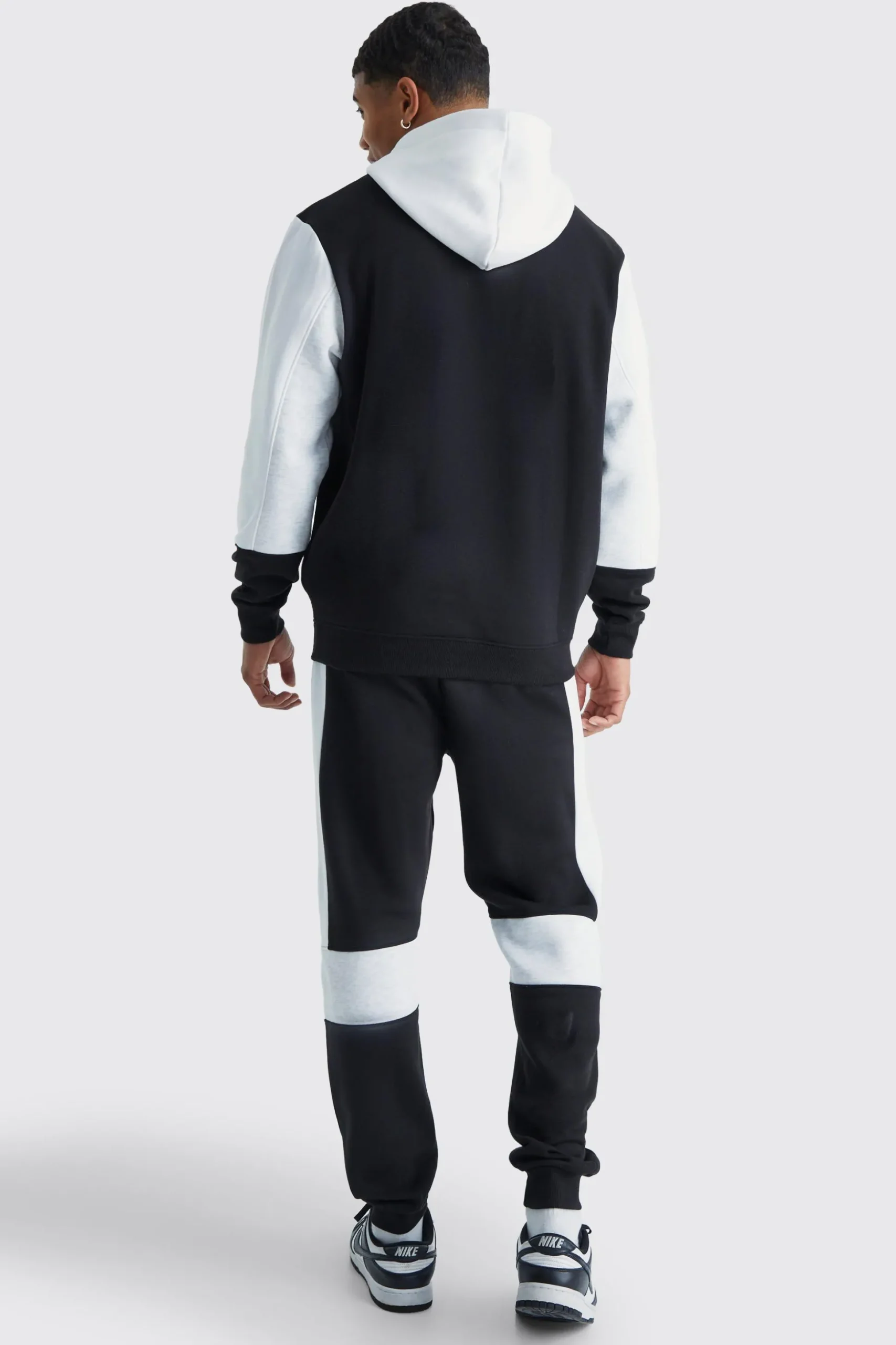 Colour Block Panel Hooded Tracksuit | BoohooMAN UK
