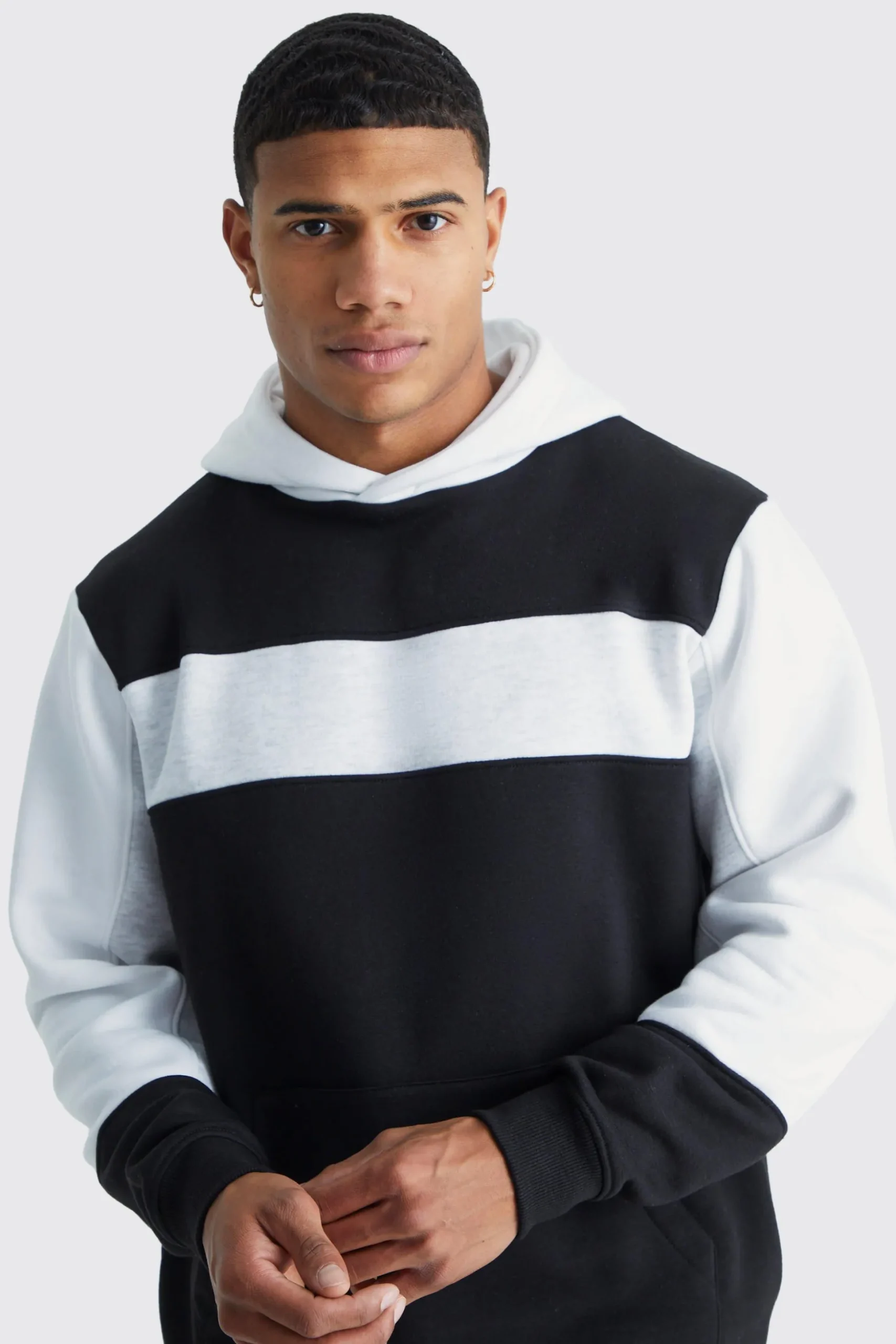 Colour Block Panel Hooded Tracksuit | BoohooMAN UK
