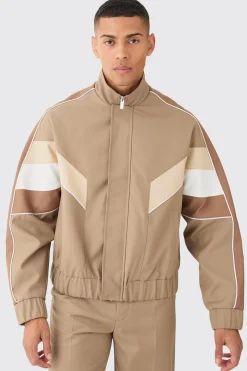Colour Block Relaxed Fit Tailored Track Smart Set | BoohooMAN UK