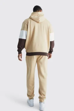Colour Block Tracksuit | BoohooMAN UK