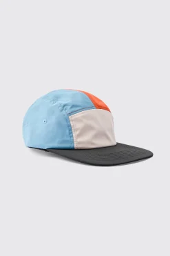 Colour Block Woven Camper Hat In Multi | BoohooMAN UK