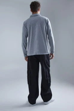 Concealed Placket Jersey Overshirt | BoohooMAN UK