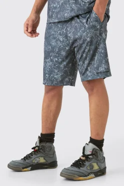 Concrete Print Limited Edition Basketball Shorts | BoohooMAN UK