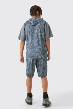 Concrete Print Limited Edition Basketball Shorts | BoohooMAN UK