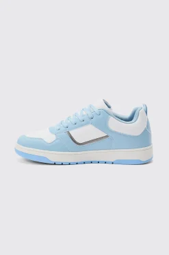 Contrast Chunky Trainer In Light Blue | BoohooMAN UK