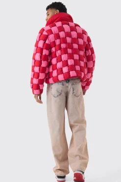 Contrast Hand Weft Padded Puffer | BoohooMAN UK
