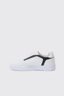 Contrast Panel Chunky Trainers In Black | BoohooMAN UK