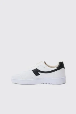 Contrast Panel Chunky Trainers In Black | BoohooMAN UK