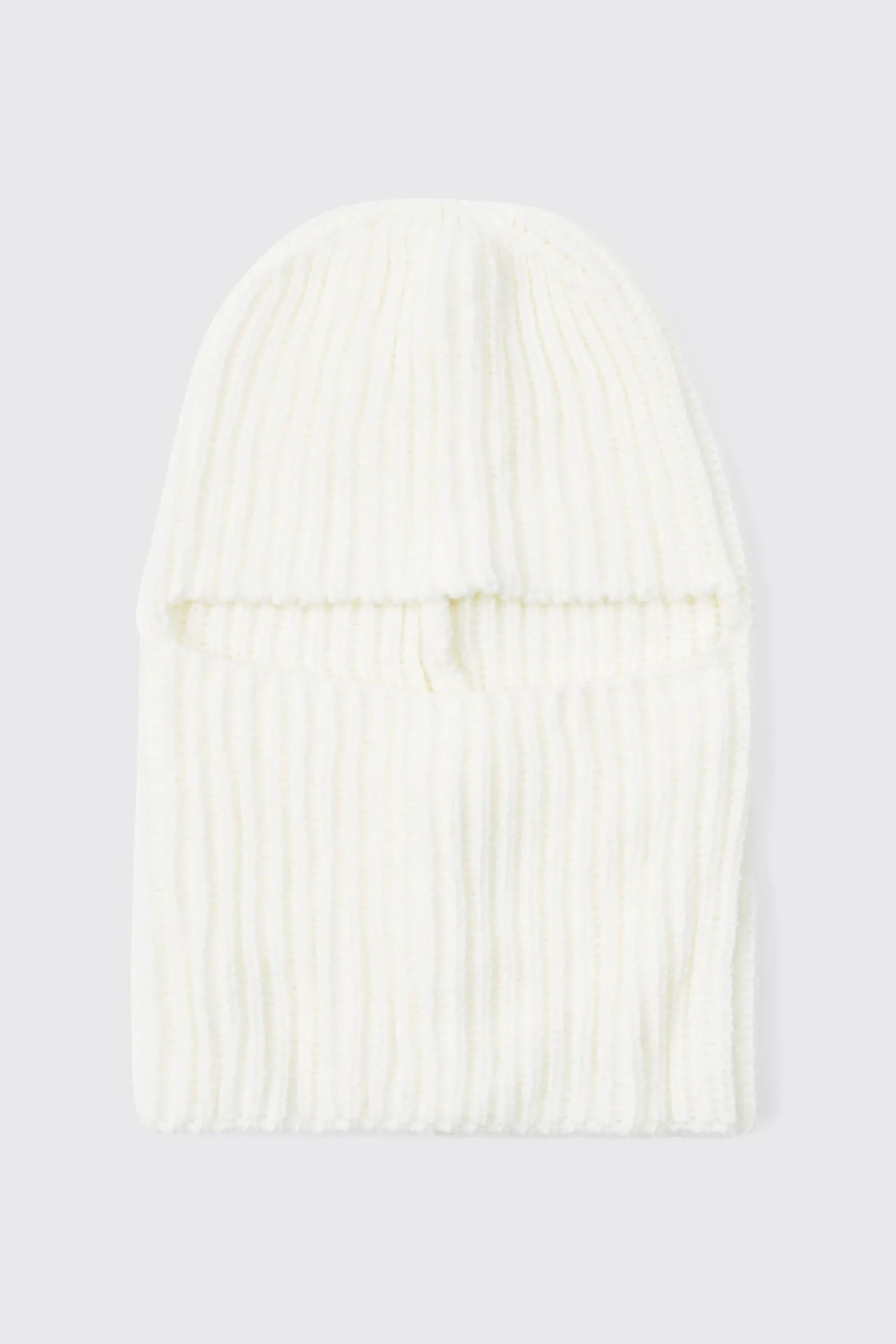 Contrast Rib Knitted Hood | BoohooMAN UK