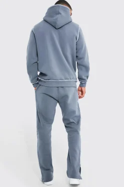 Contrast Stitch Detail Hoodie | BoohooMAN UK