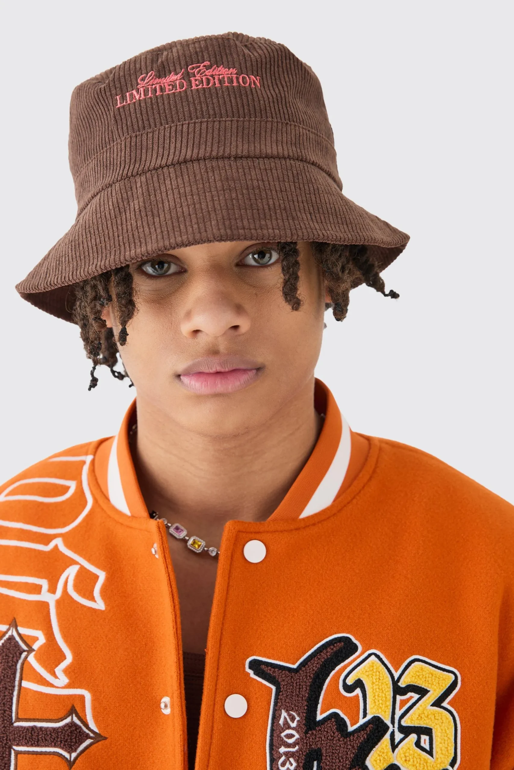 Corduroy Bucket Hat In Chocolate | BoohooMAN UK
