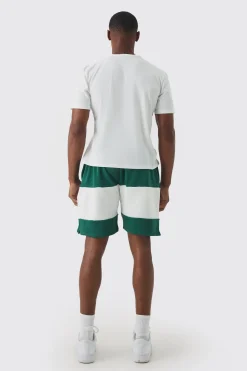 Core Fit Cropped T-shirt & Short Set | BoohooMAN UK