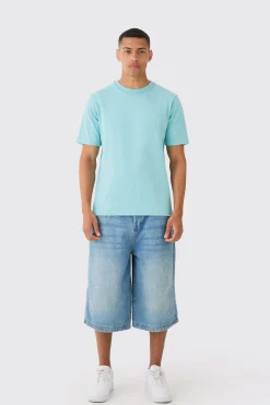 Core Heavy Carded Layed On Neck T-shirt | BoohooMAN UK