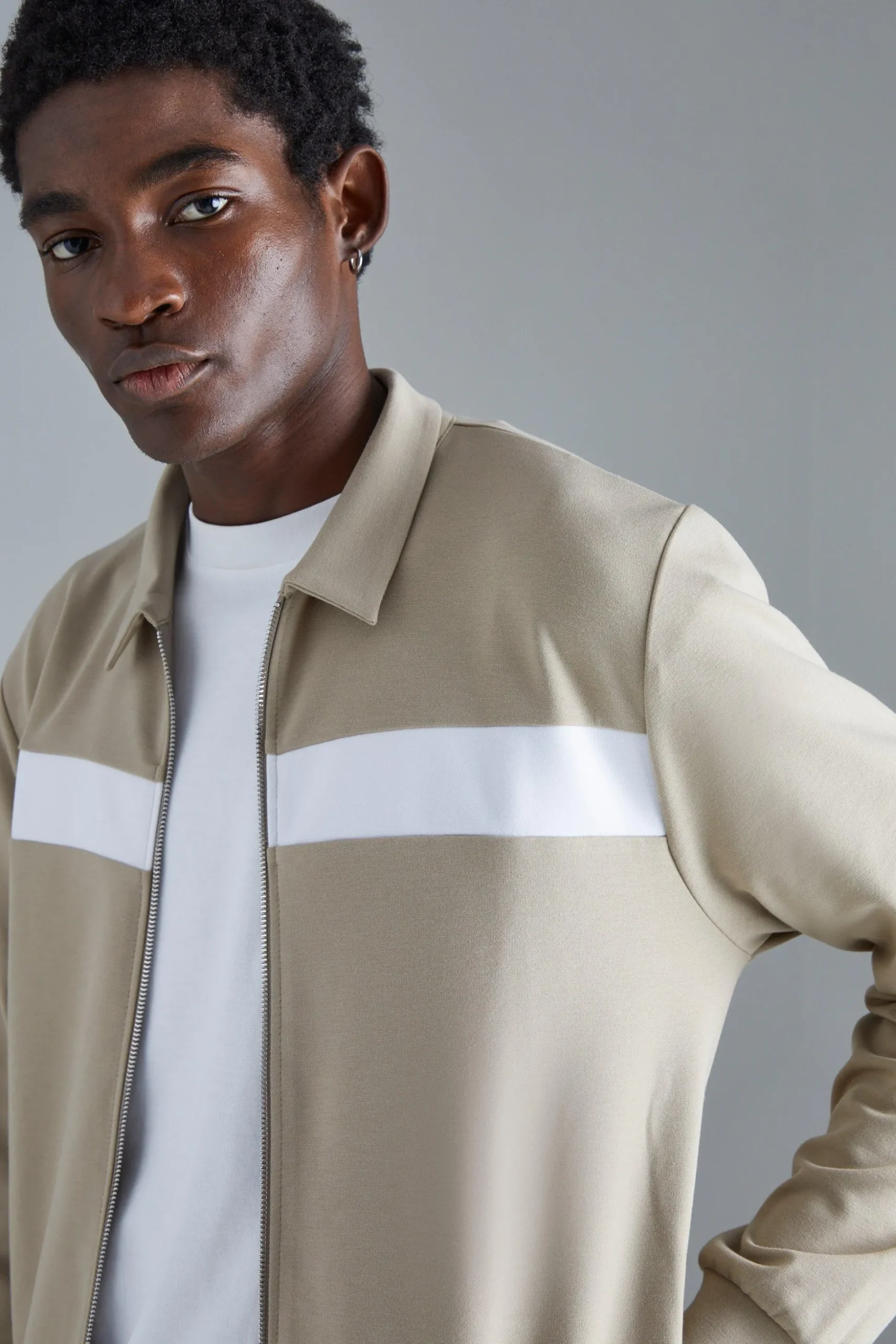 Core Interlock Harrington | BoohooMAN UK