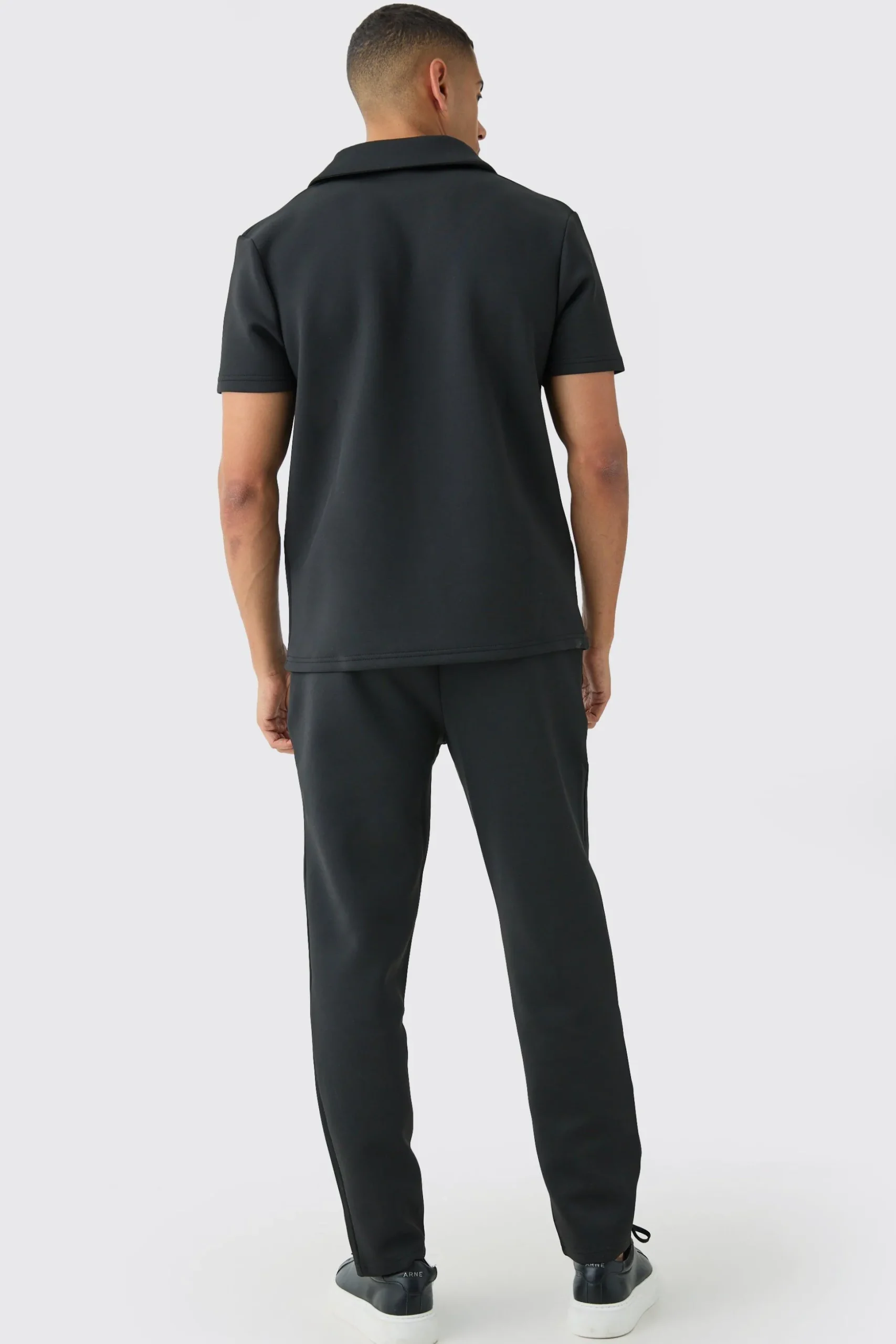 Core Revere Scuba Polo & Jogger Set | BoohooMAN UK