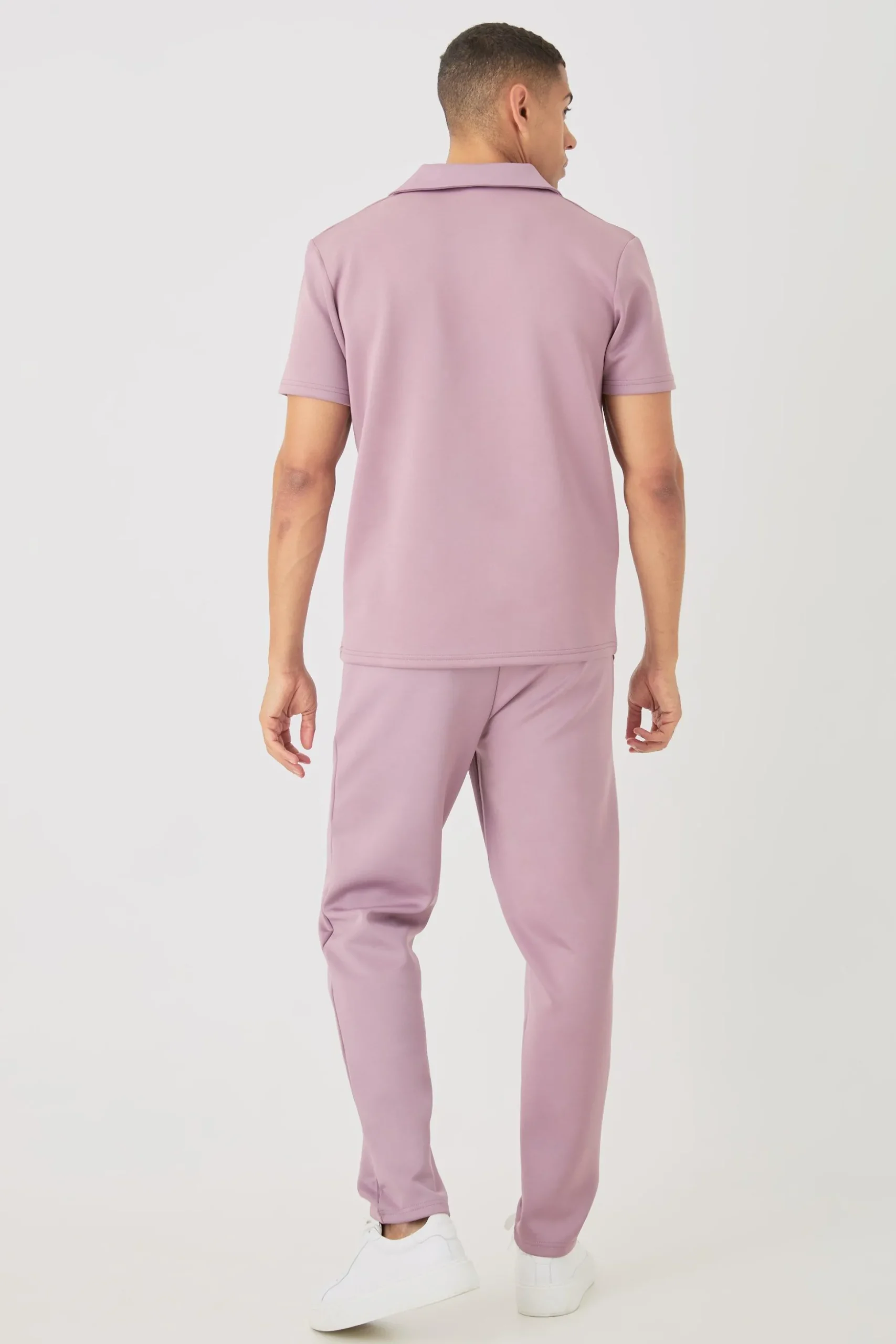 Core Revere Scuba Polo & Jogger Set | BoohooMAN UK