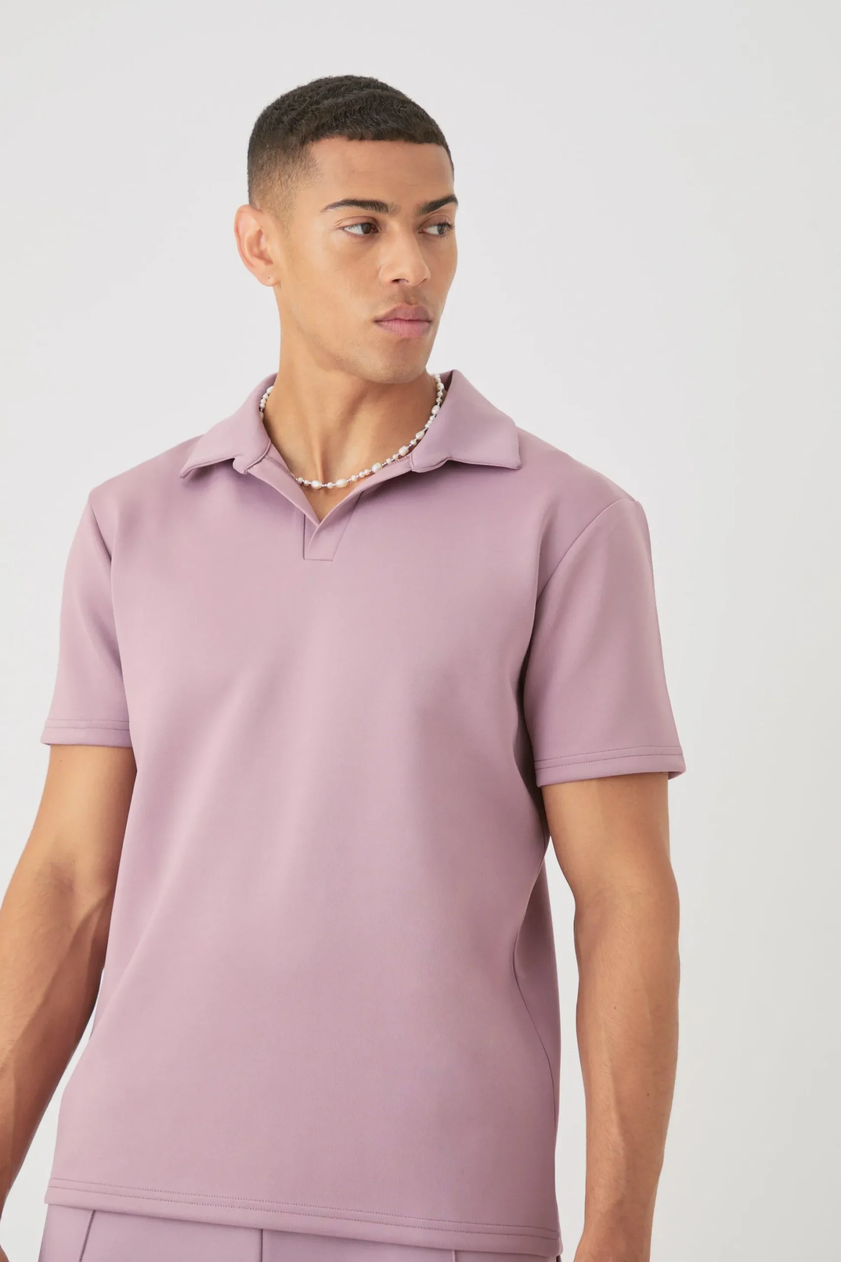 Core Revere Scuba Polo & Jogger Set | BoohooMAN UK