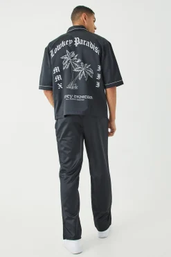 Core Split Hem Satin Trouser | BoohooMAN UK