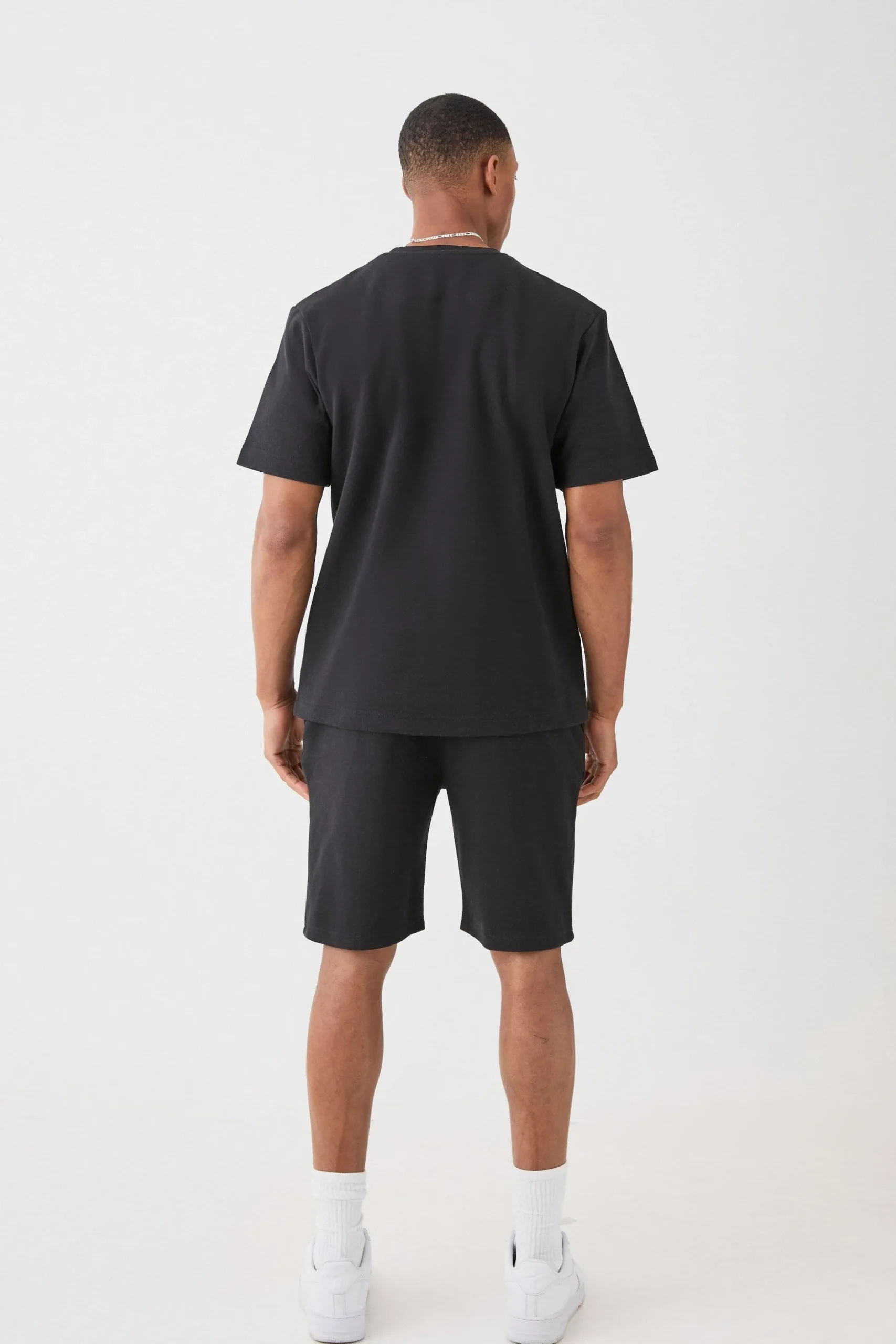 Core T-shirt & Short Interlock Set | BoohooMAN UK