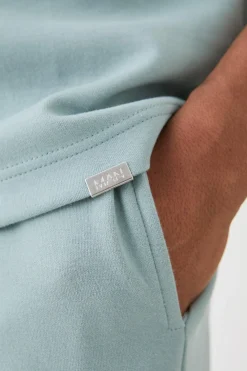 Core T-shirt & Short Interlock Set | BoohooMAN UK