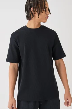 Core Waffle T-shirt | BoohooMAN UK