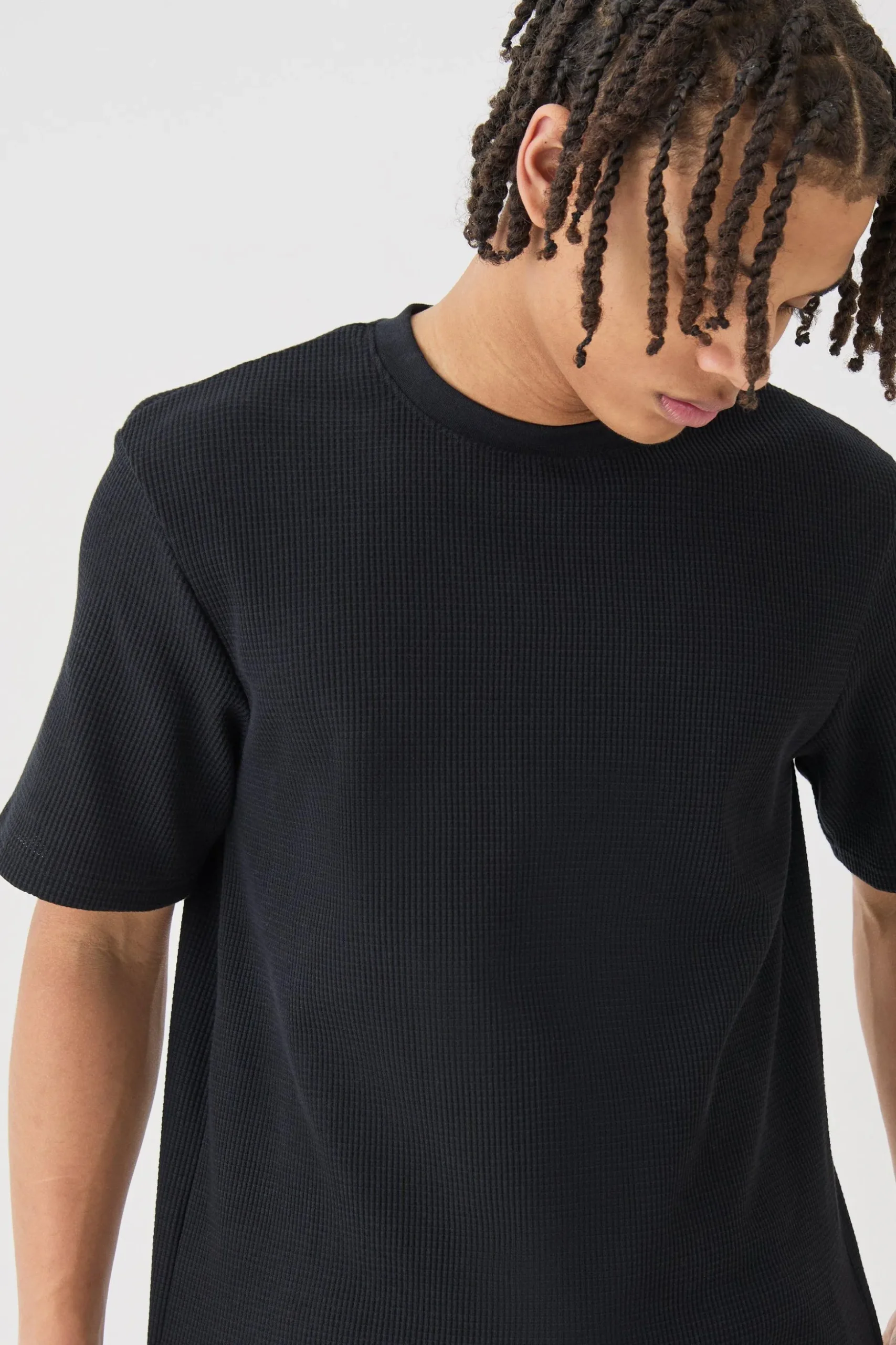 Core Waffle T-shirt | BoohooMAN UK