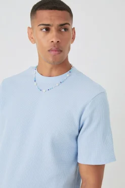 Core Waffle T-shirt | BoohooMAN UK