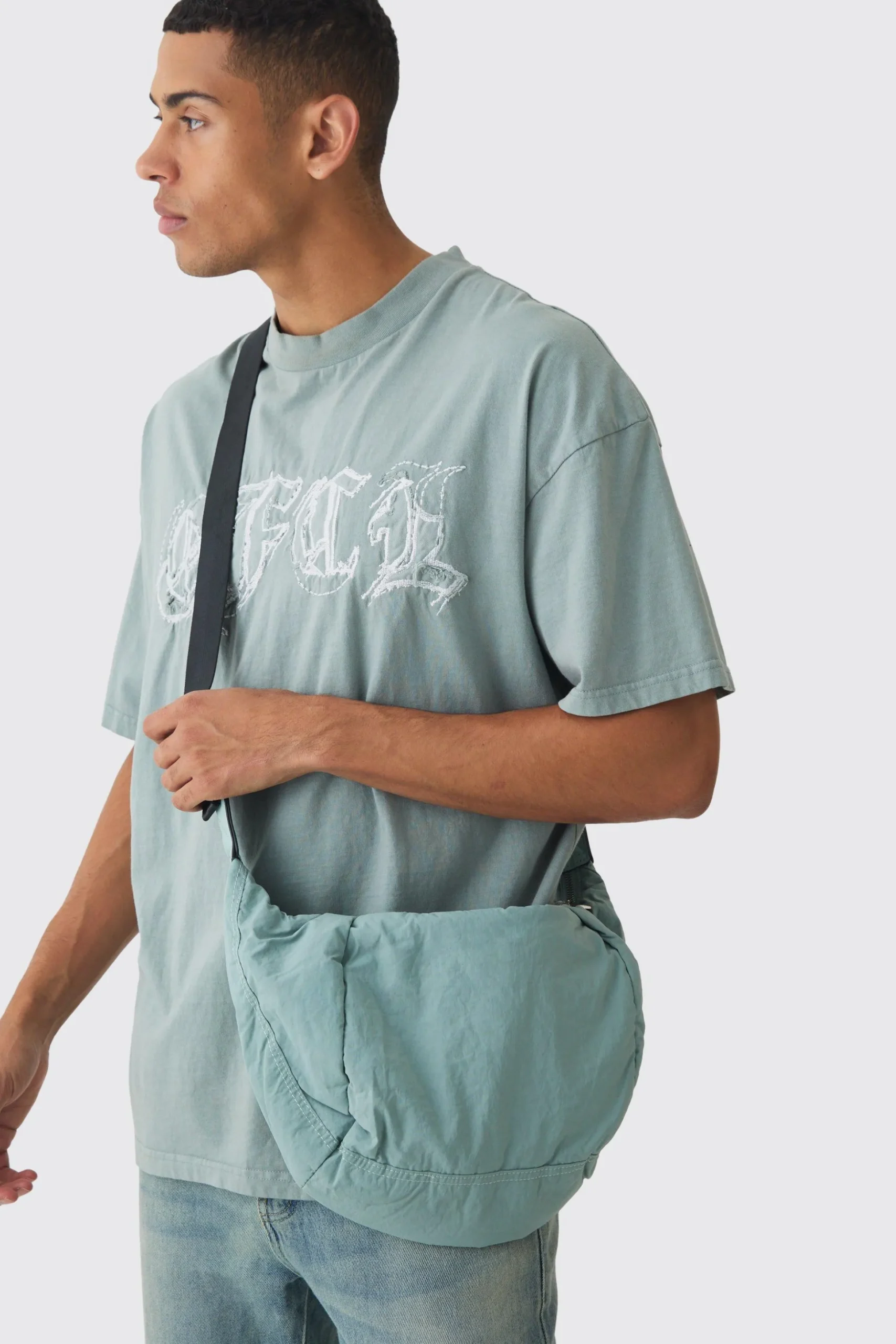 Cross Body Sling Bag | BoohooMAN UK