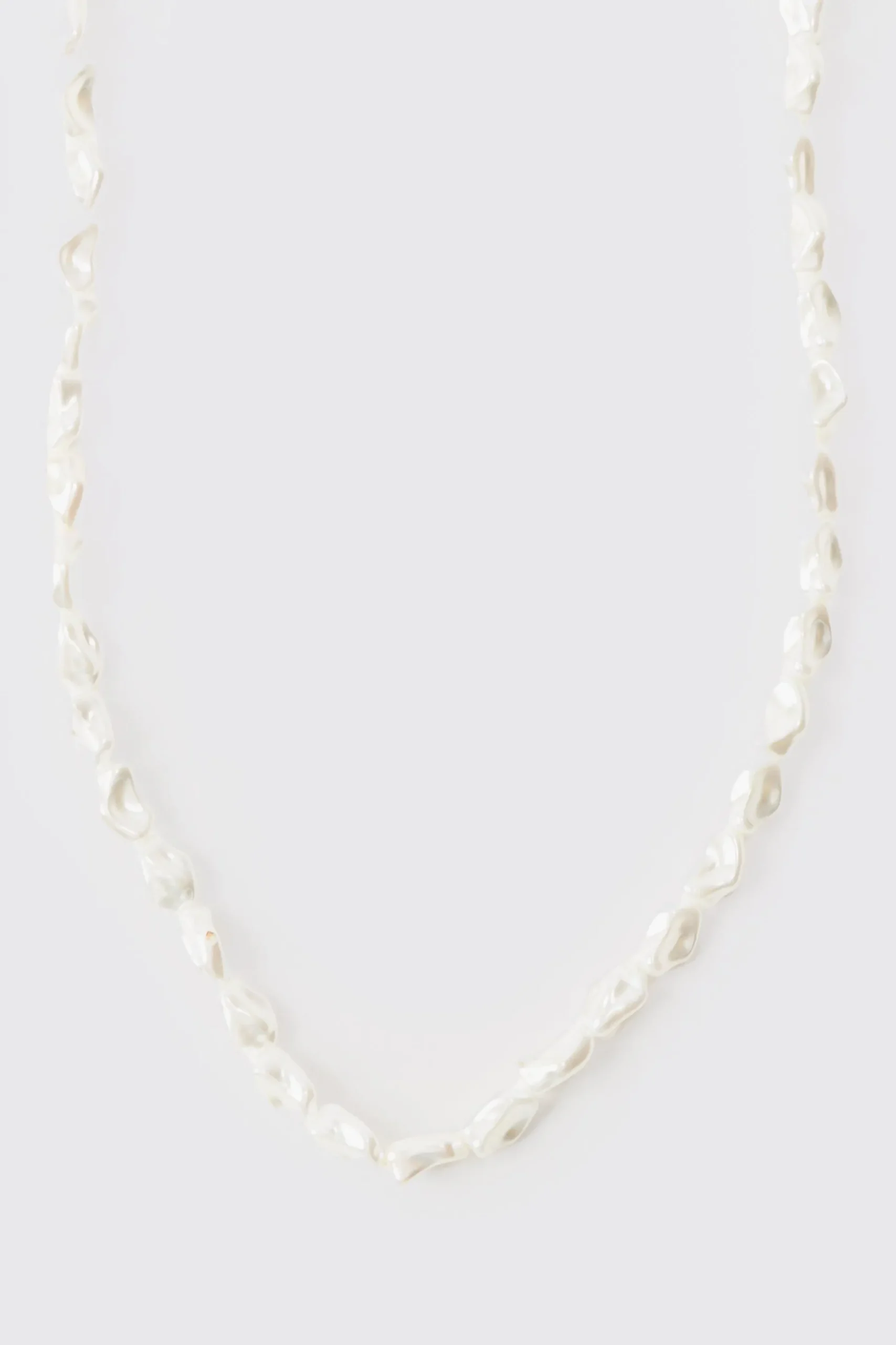Crushed Pearl Effect Necklace | BoohooMAN UK