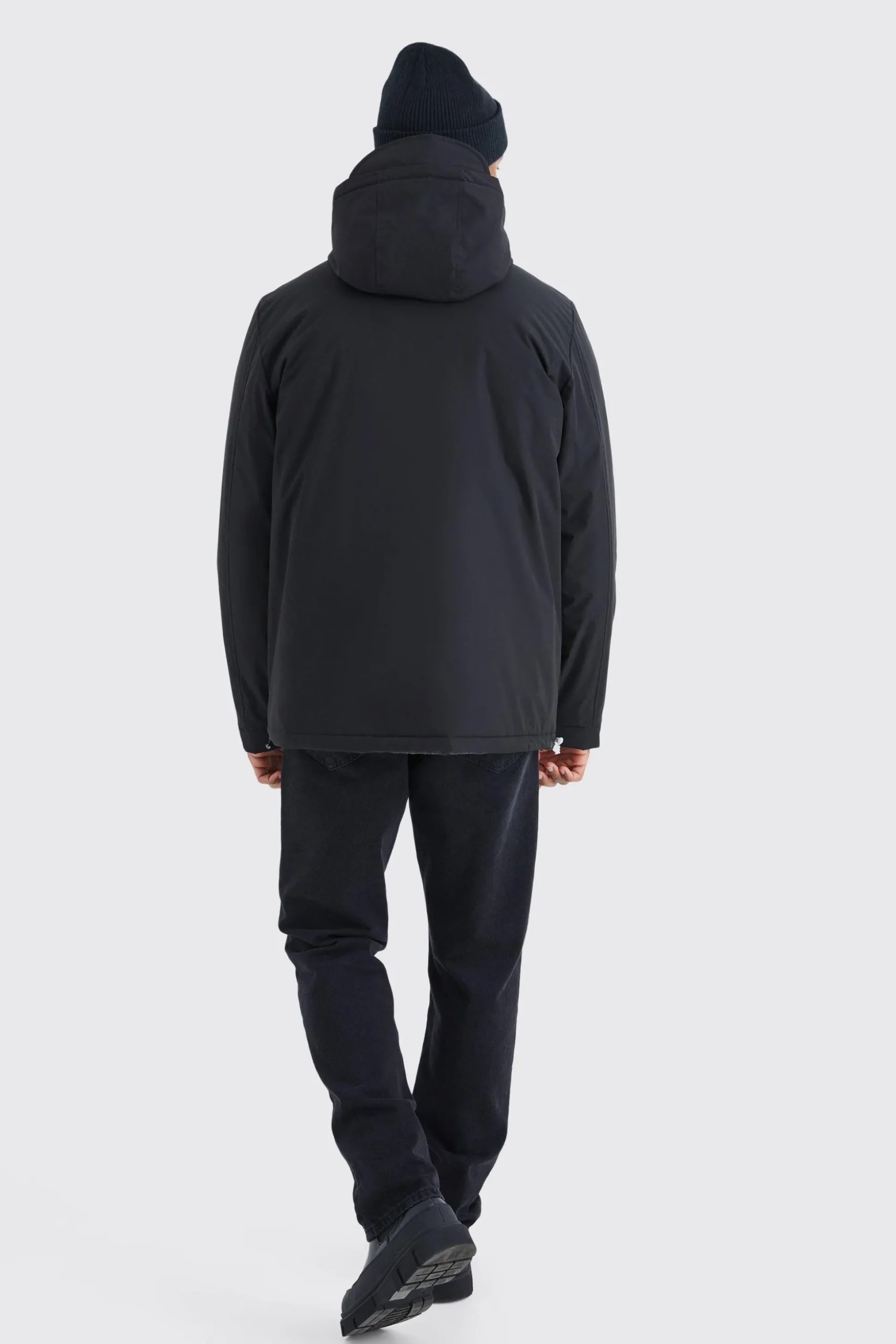 3d Pocket Smart Parka | BoohooMAN UK