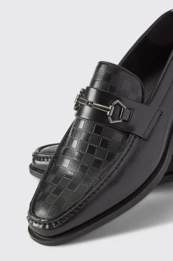Debossed Snaffle Loafer | BoohooMAN UK