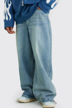 Denim Parachute Jean | BoohooMAN UK