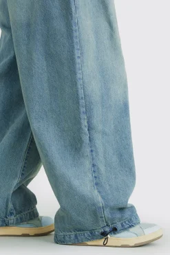 Denim Parachute Jean | BoohooMAN UK