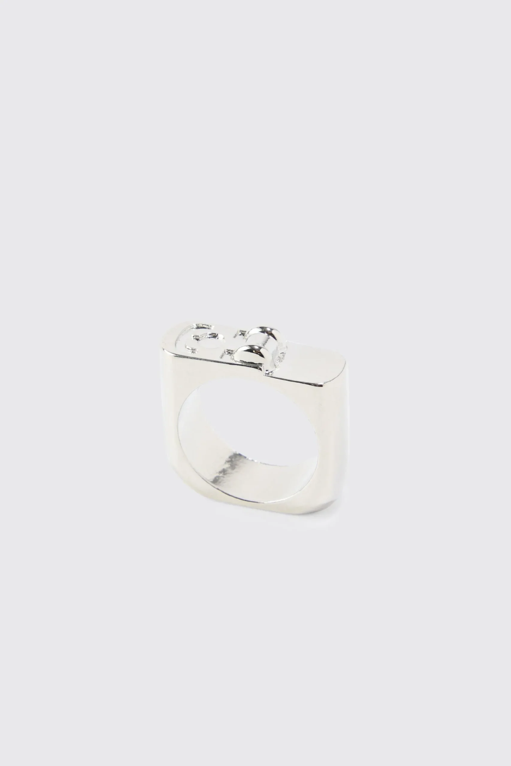 Detailed Ring In Silver | BoohooMAN UK