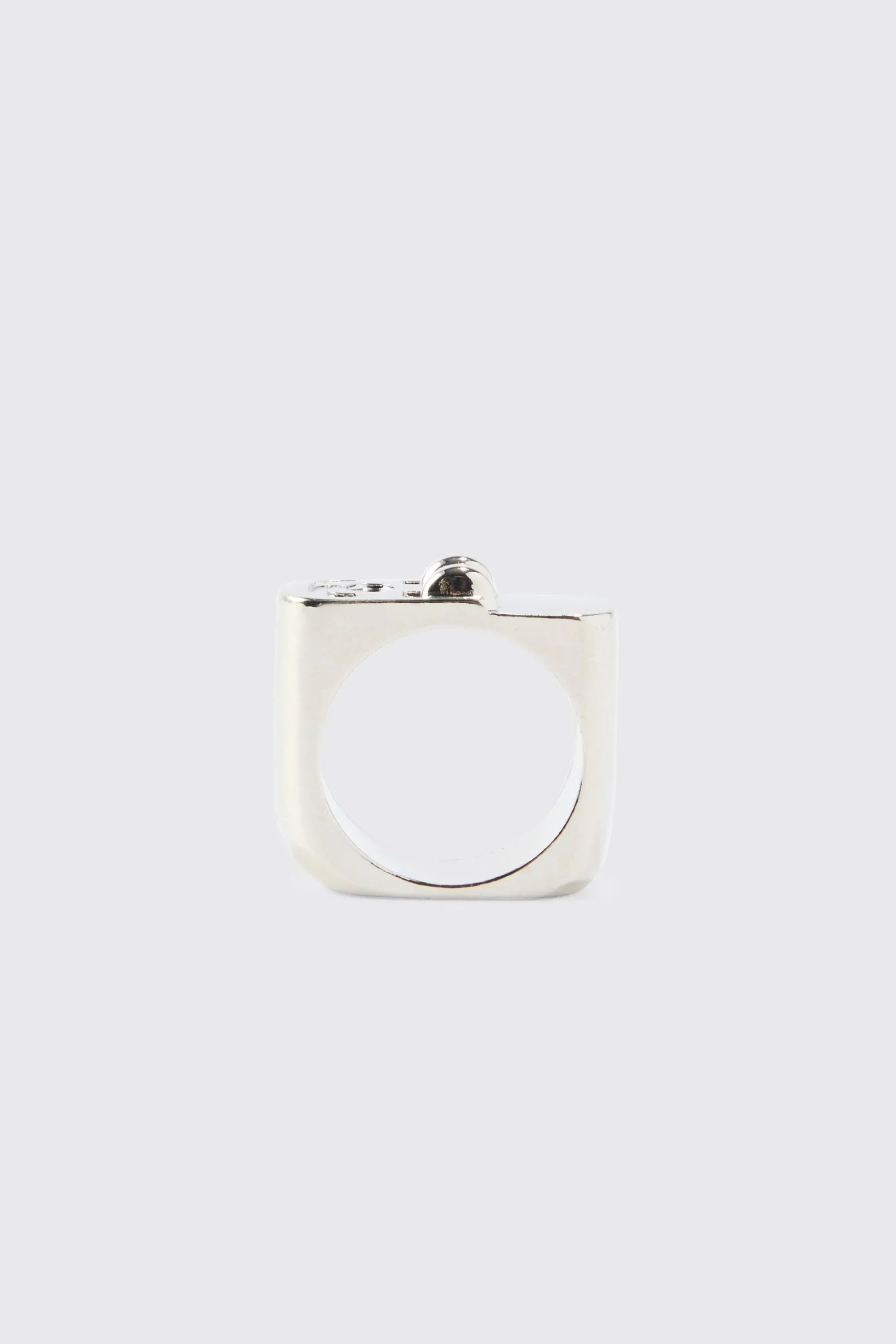 Detailed Ring In Silver | BoohooMAN UK