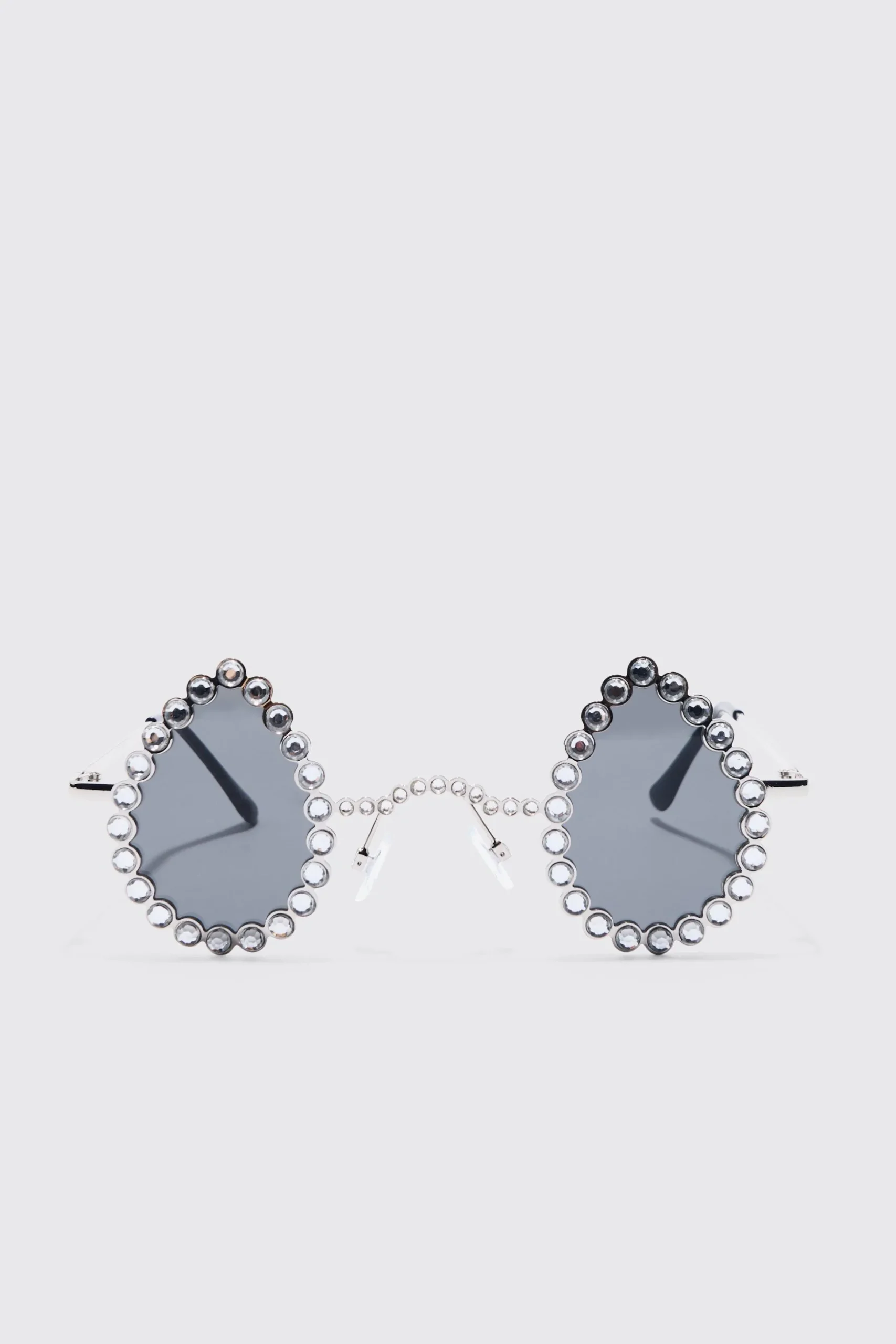 Diamante Tear Drop Sunglasses | BoohooMAN UK