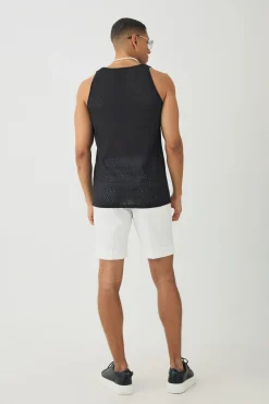 Diamond Crochet Vest | BoohooMAN UK