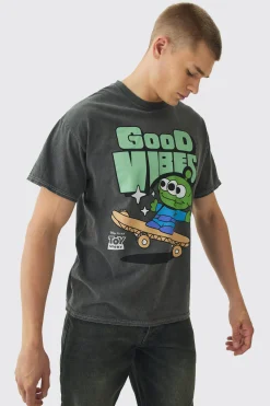 Disney Toy Story Alien Wash License Print T-Shirt | BoohooMAN UK