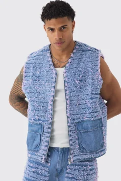 Distressed Denim Set | BoohooMAN UK